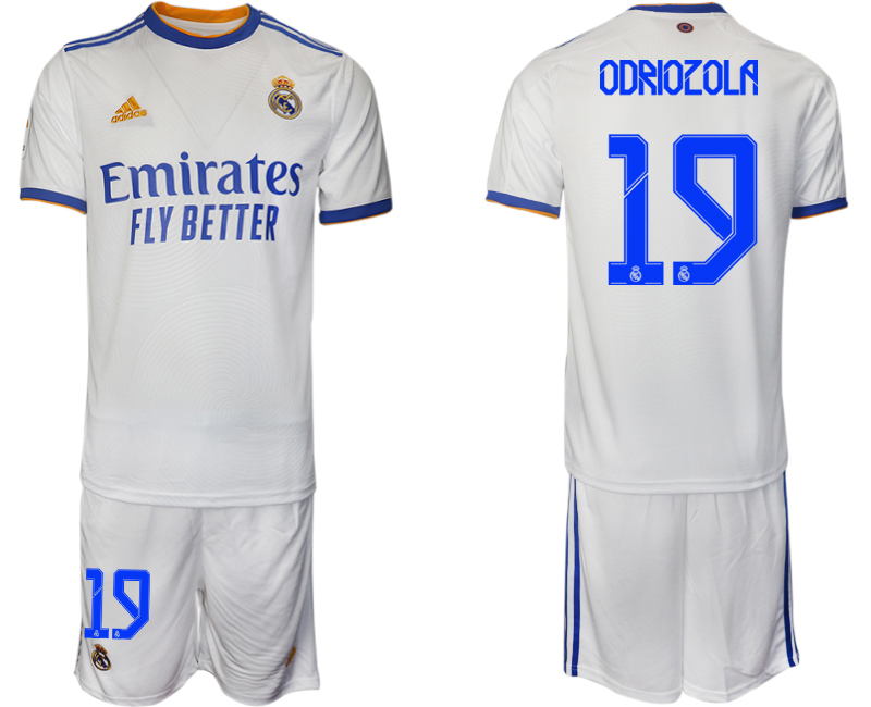 Men 2021-2022 Club Real Madrid home white #19 Soccer Jerseys